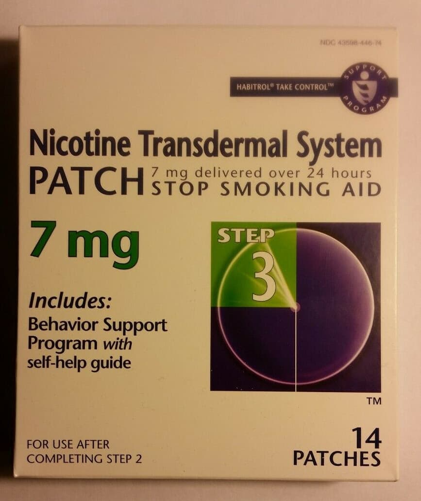 Habitrol Nicotine Transdermal System Patch 7 mg Step 3, 14 PATCHES (2-week kit) 2