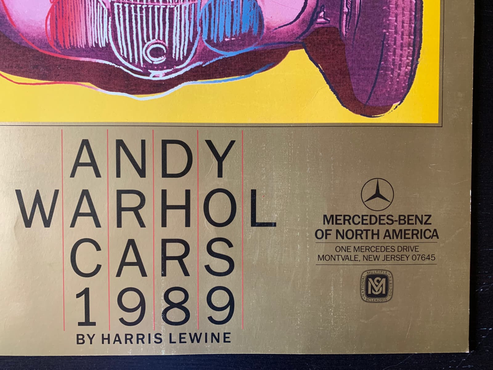 ANDY WARHOL Mercedes-Benz Cars 1989 Calendar 14.5x22 by Harris Lewine Pop Art Ad 3