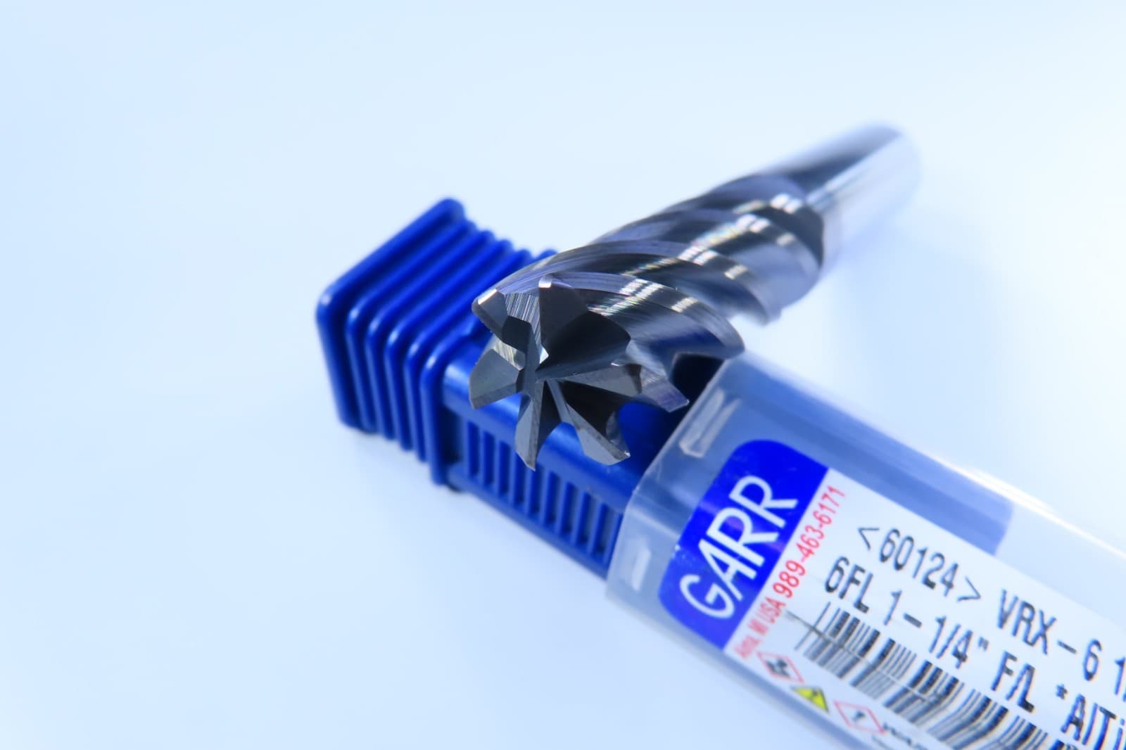 NEW 1/2" GARR VRX  6 FLUTE .030" RADIUS 60124 SOLID CARBIDE CUTTING END MILL 4