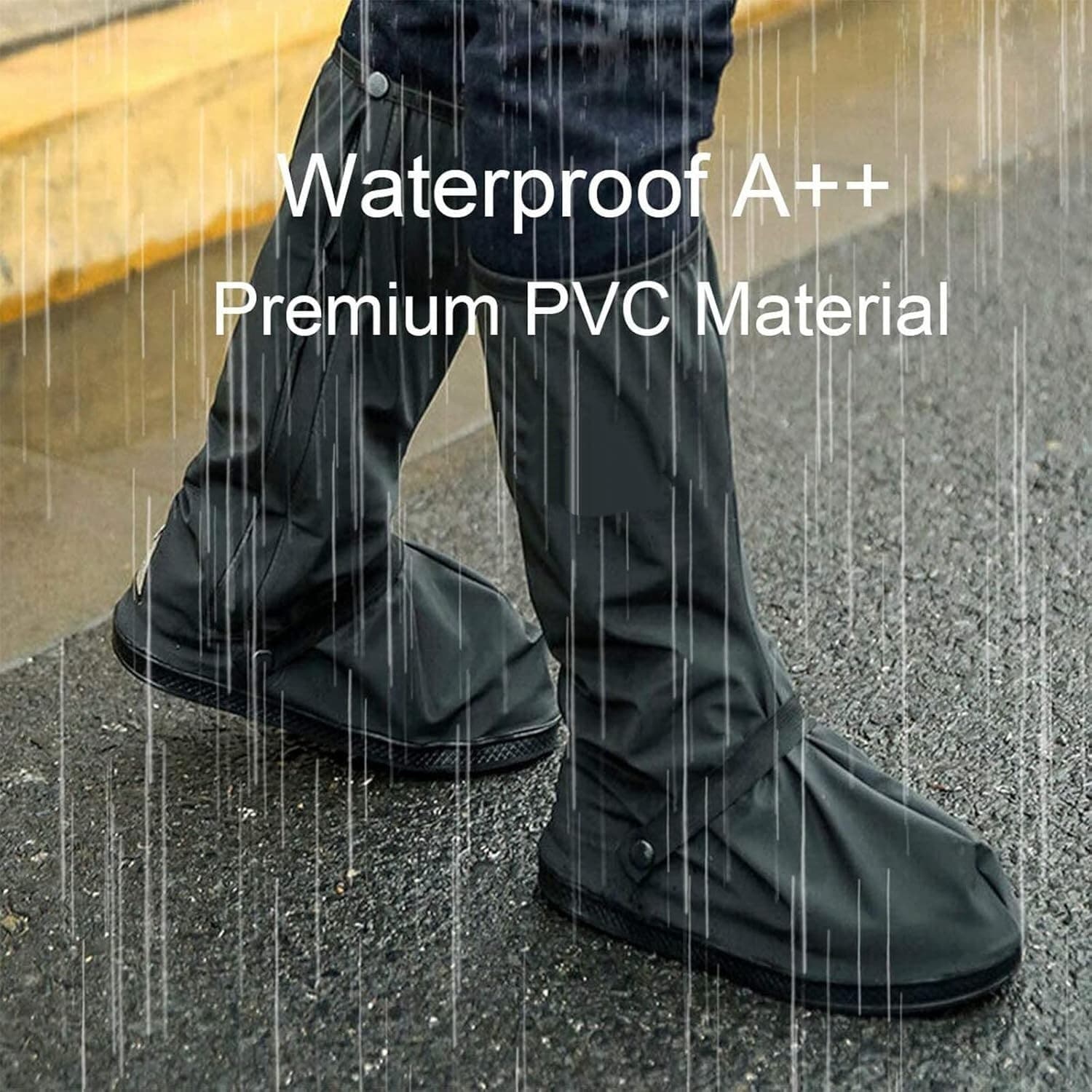 Fundas para zapatos reutilizables botas de lluvia largas para hombres y mujeres 2