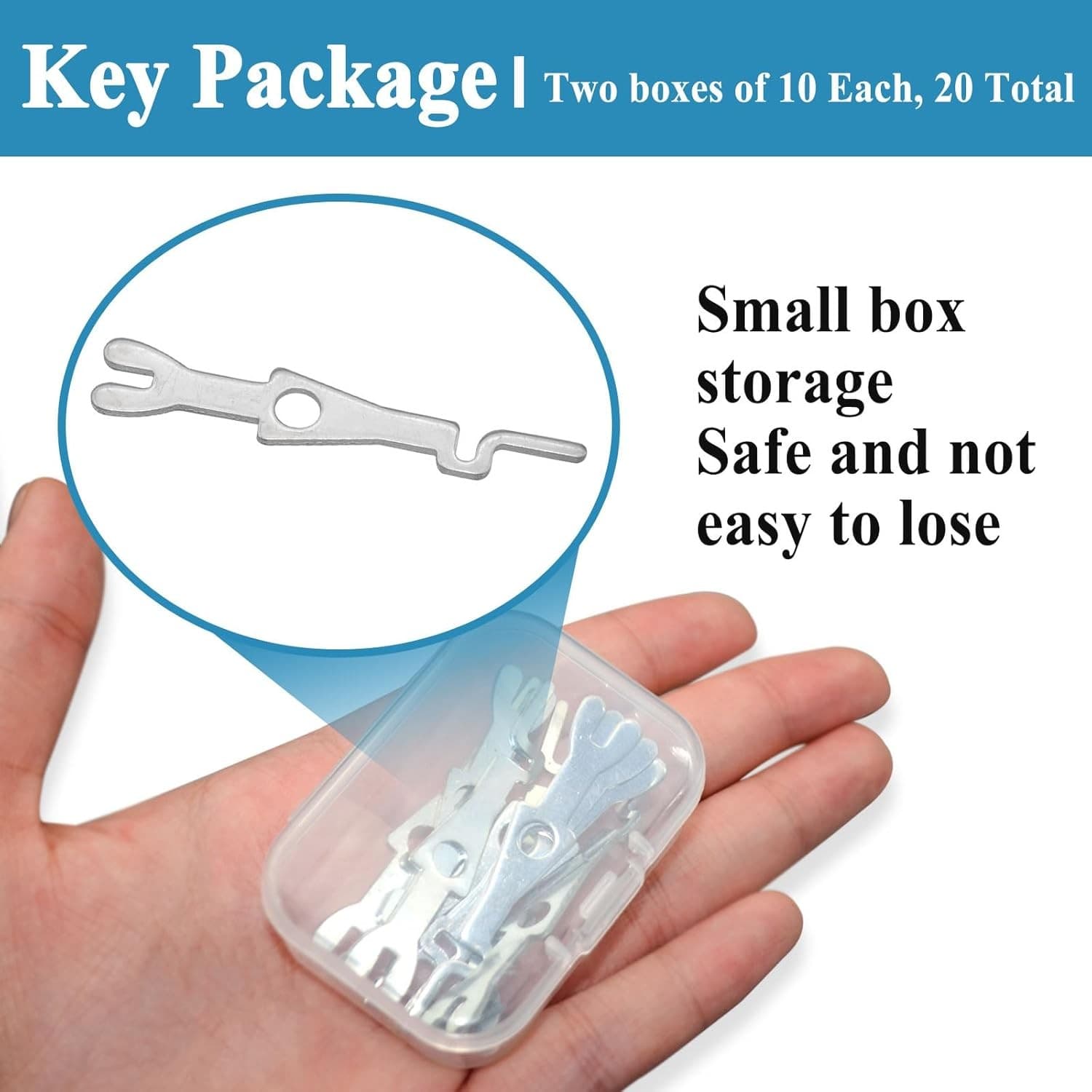 20Pcs 55500-PRT Fork Type Key for Locking Electrical Switches, Tamper...  5