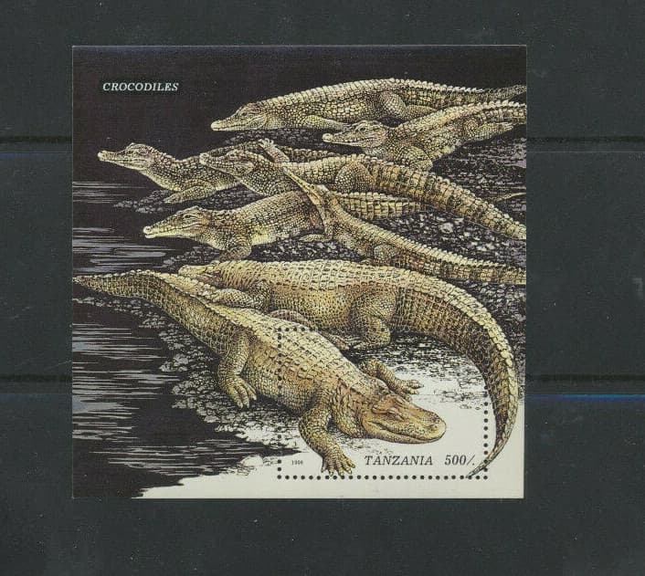 Tanzania  CROCODILES  #1470 Mint Never Hinged 1996 Topical SOUVENIR SHEET
