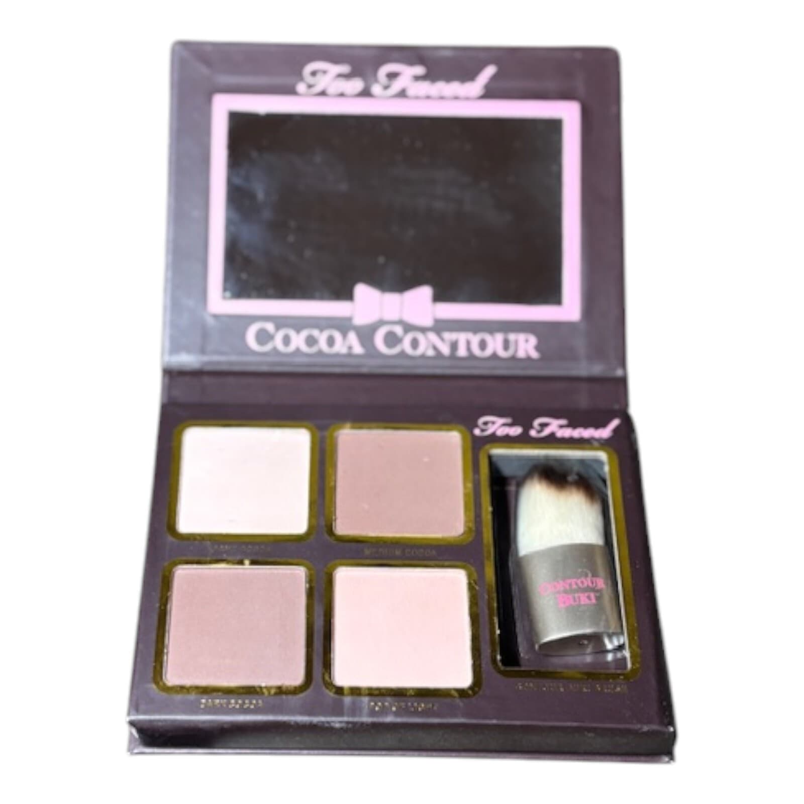 NIB Too Faced Cocoa Contour Highlight Palette Kabuki Brush free ship