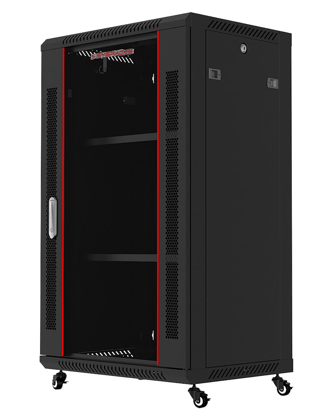 18U Wall Mount Server Rack Locking Network Cabinet Box Data Enclosure 24” Depth 6