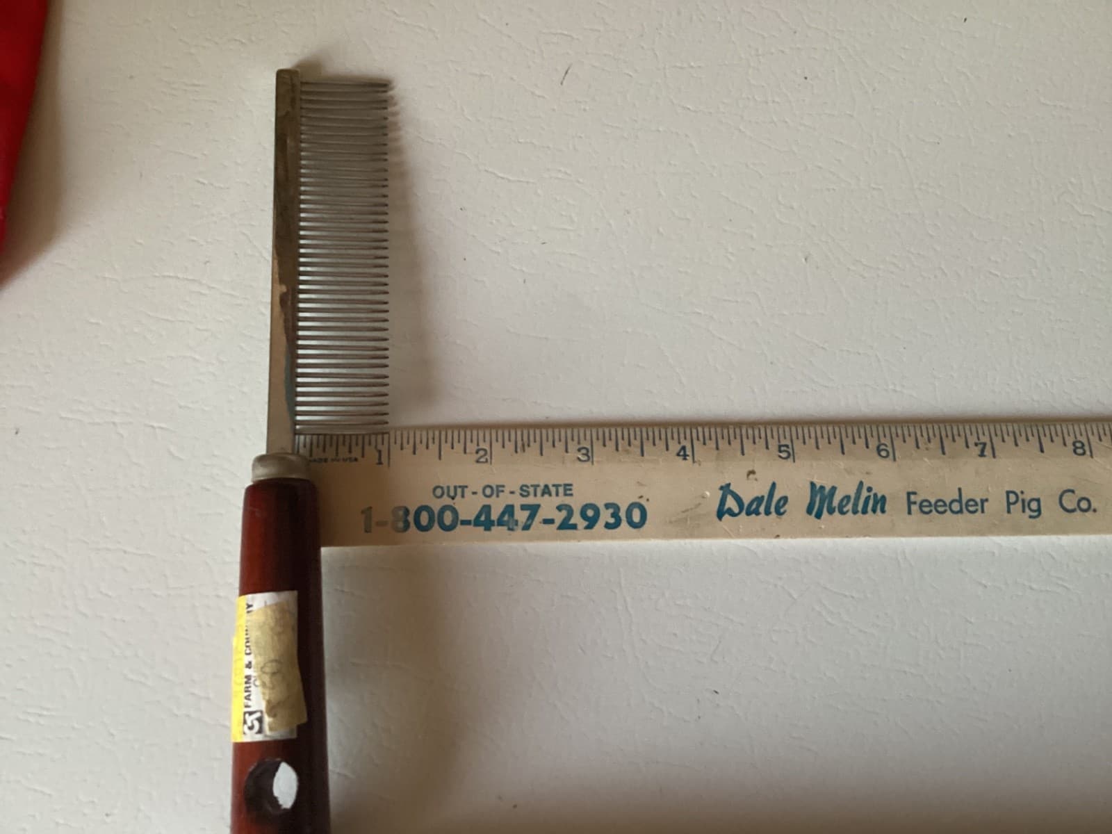 Horse Grooming Mane Comb 8" Aluminium, wooden handle Grooming Tool 4