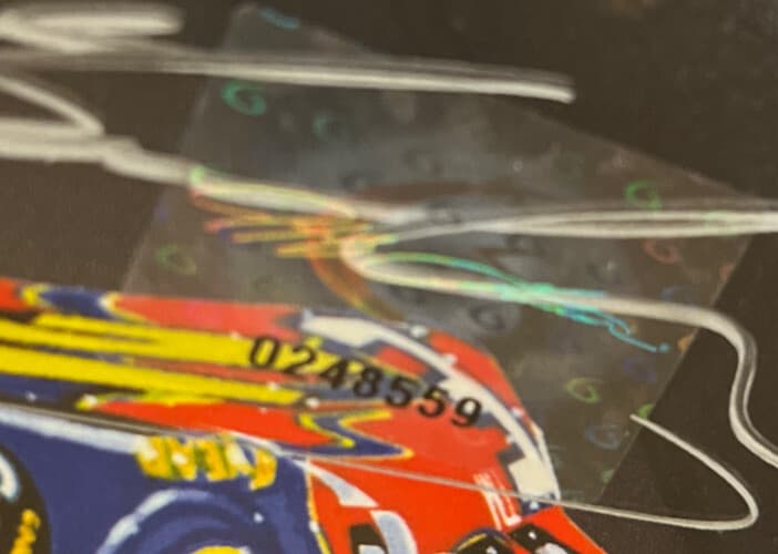 JEFF GORDON Dual Signed Artist Sam Bass Lithograph GORDON HOLO DUPONT NASCAR 6