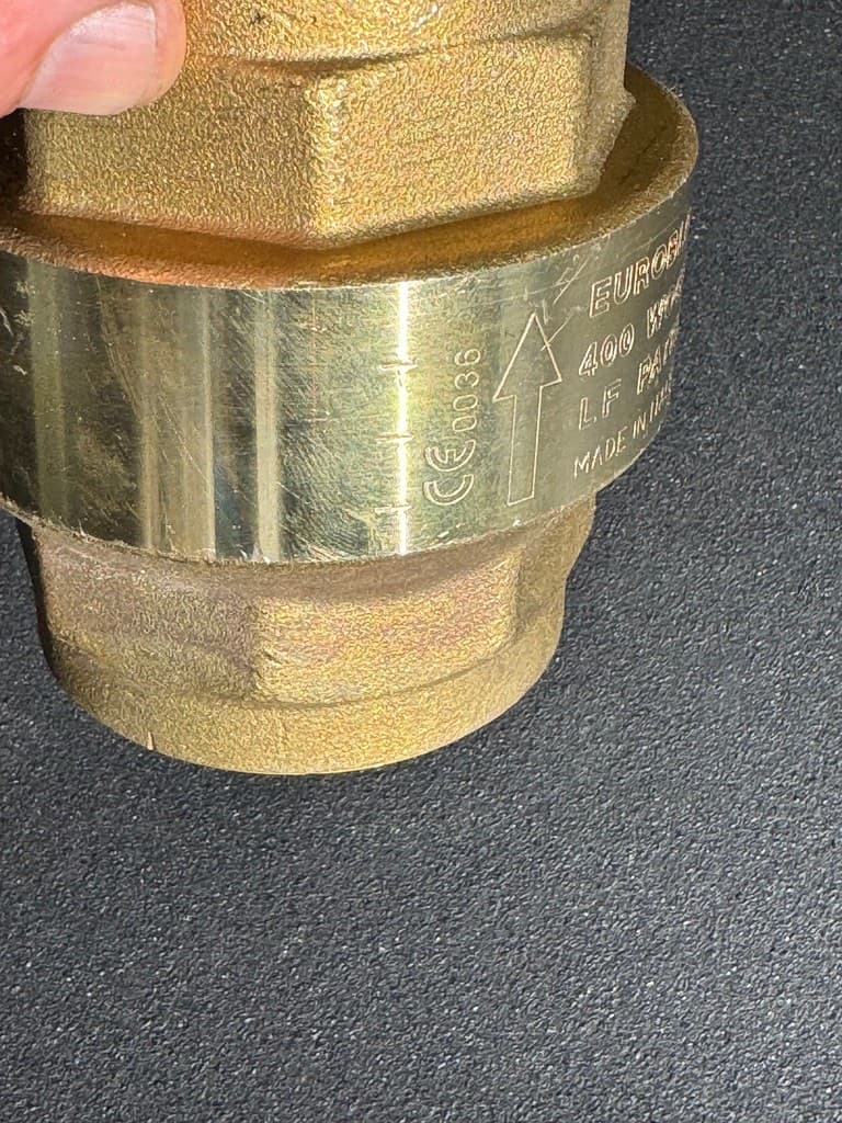 EUROBLOCK 100002 Brass Threaded 2in Npt Check Valve, NEW 4