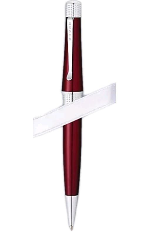 CROSS BALLPOINT PEN  * VIENNA CRANBERRY / DARK RED + THREE REFILLS. AT0432RFL-9 5