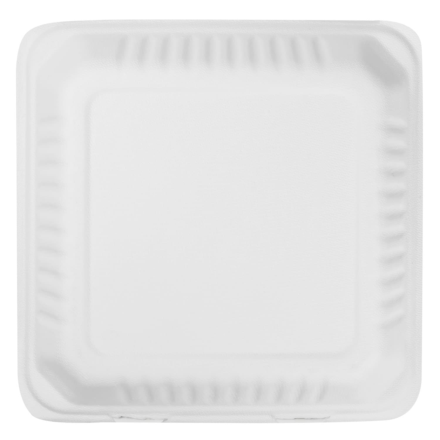 Karat Earth 9''x9'' PFAS Free Bagasse Hinged Containers - 200 ct, KE-BHC99-1CFF 5