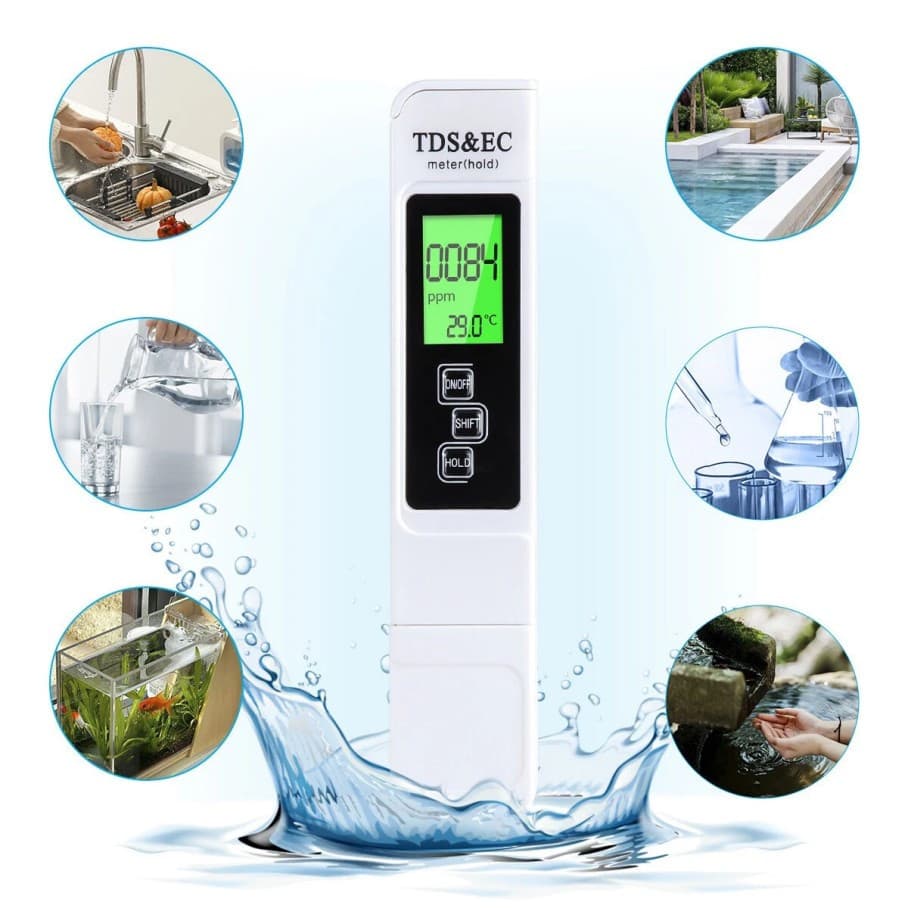 2 TDS Meter Digital Tester Water Quality Testing Kits Drinking Water 0-9990ppm& 3