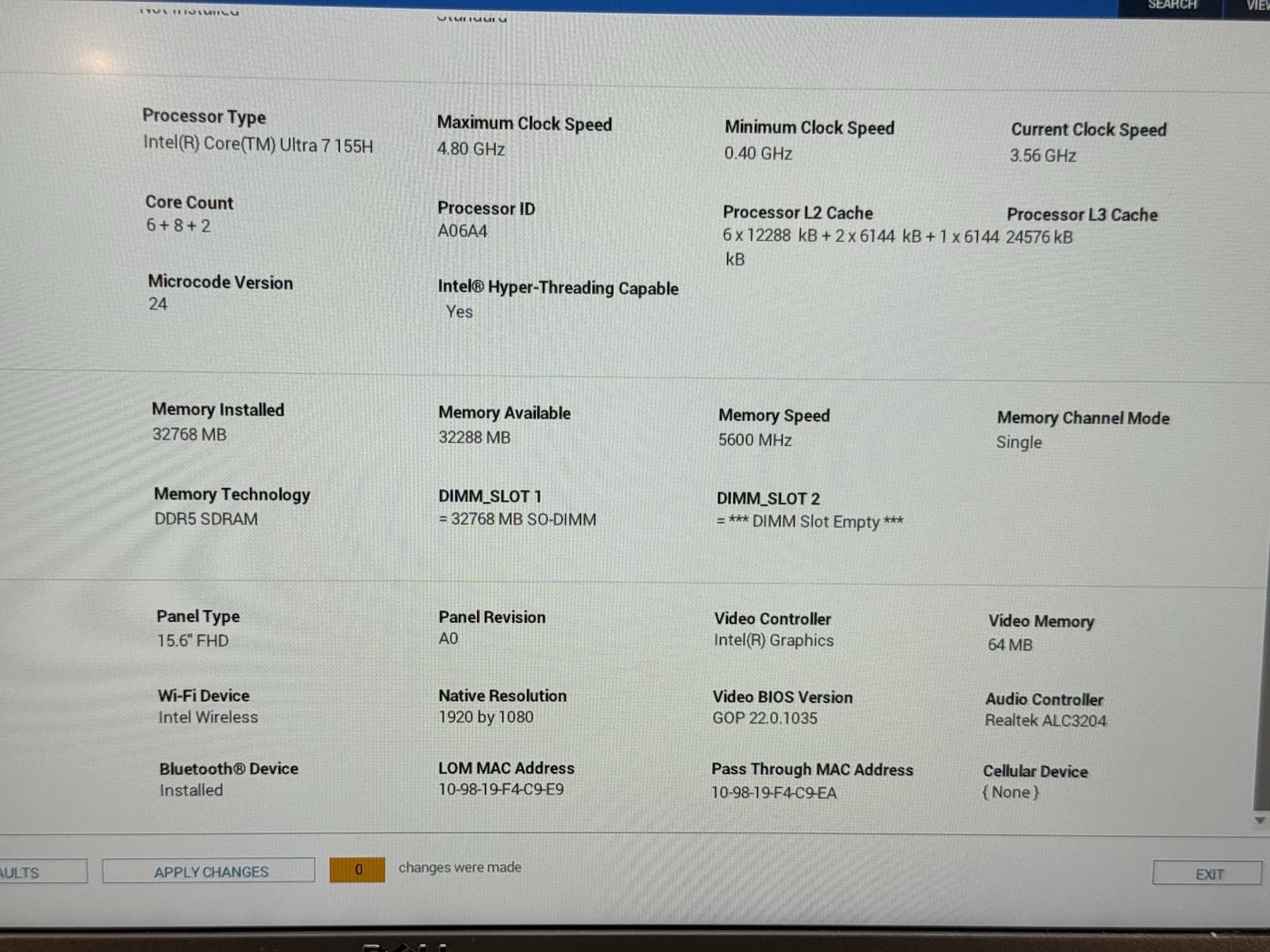 Dell Precision 3591 Intel Core Ultra 7 155H, 32GB DDR5, 1TB NVMe SSD, Win 11 6