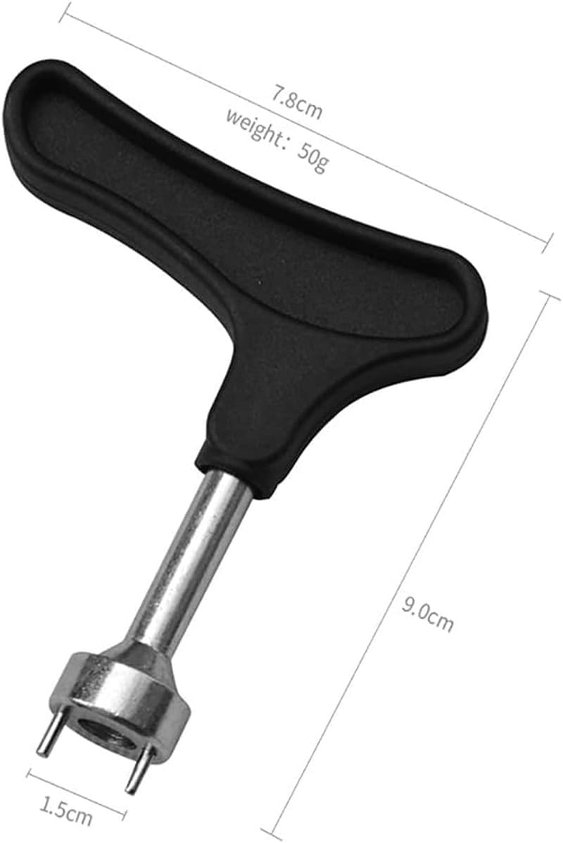 Black Golf Shoe Spike Wrench Removal Tool, Plastic and Zinc Alloy, Spike Wrenche 6