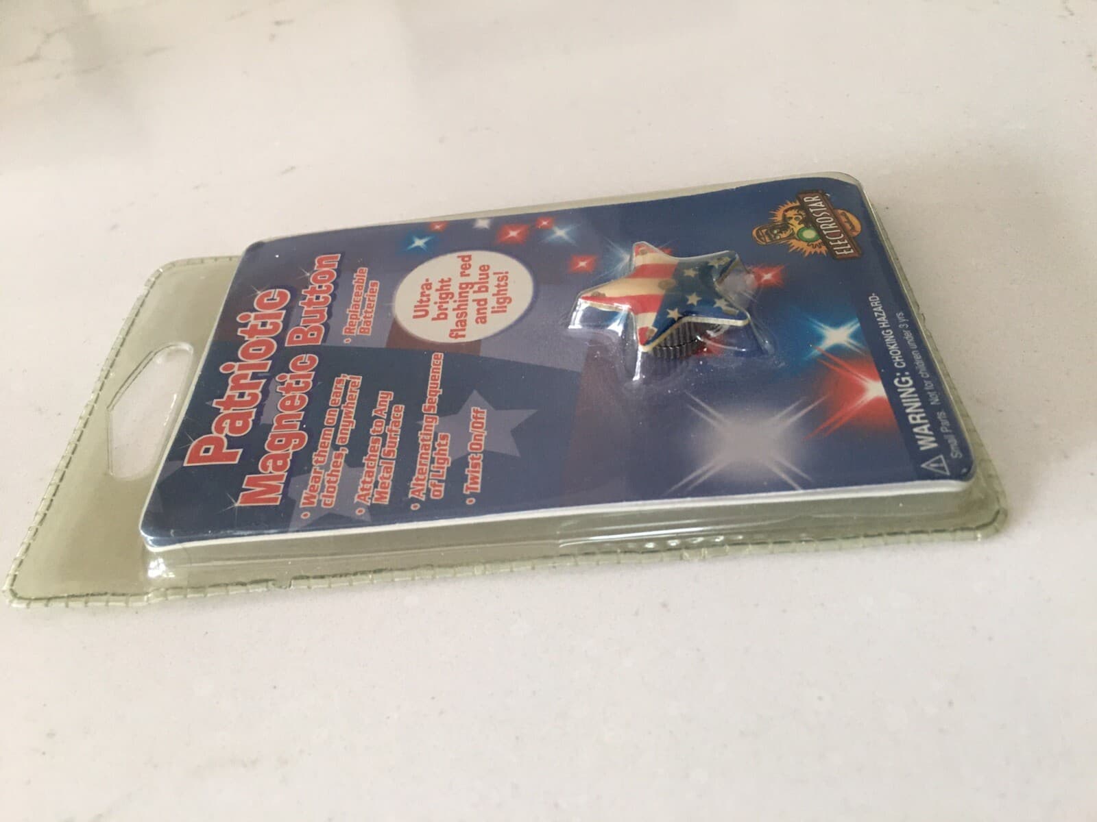 Patriotic Magnetic Button, Ultra Bright Flashing Light  6