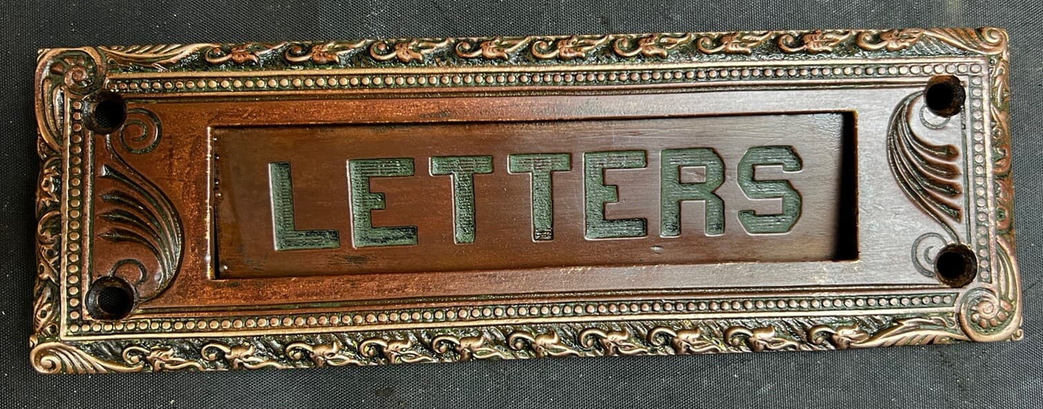 Sargent Dalton Pattern Bronze Victorian Eastlake Mail Slot 1800’s To 1910 3