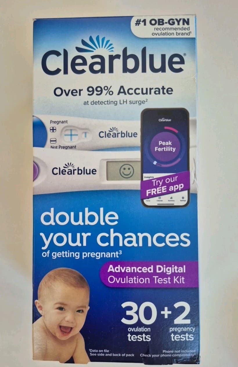 Clearblue Advanced Digital Ovulation Test Kit, 32 Ct. Exp 8/27