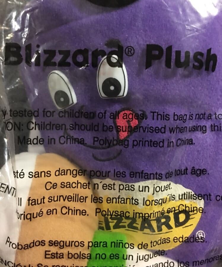 Dairy Queen Blizzard Plush Toy New 1999 2