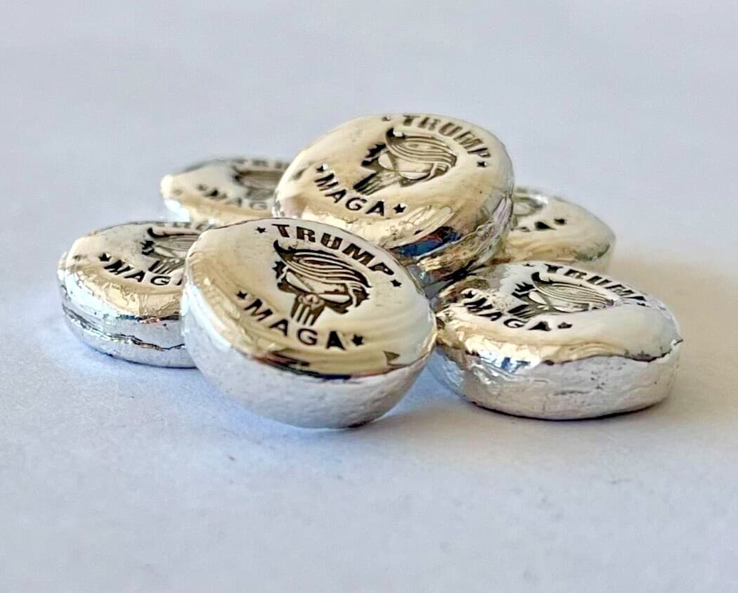 One! 5g SILVER .999 hand poured Donald Trump MAGA 1 BAR PER PURCHASE! g 5 gram 5