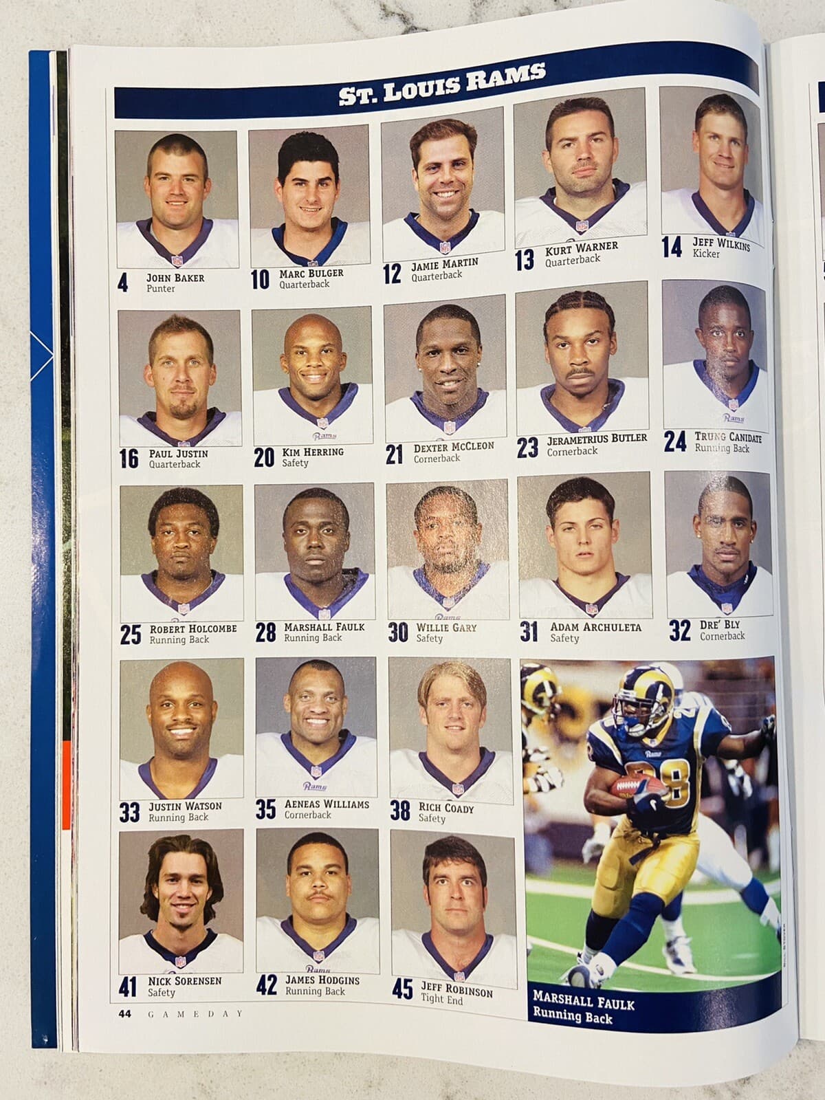 Gameday Magazine January 20, 2002, St Louis Rams vs Green Bay Packers Playoff  6