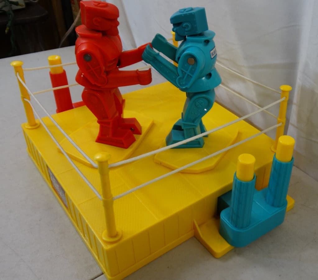 2001 Vintage Rock 'EM Sock 'EM Robots Game Boxing Ring Classic Toy Kids Mattel 5