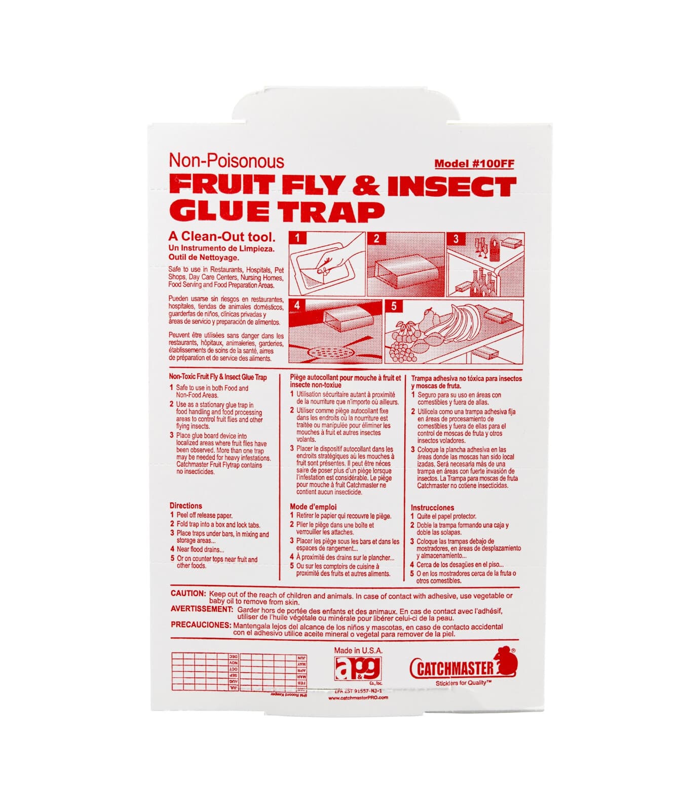 Catchmaster Fruit Fly Trap 100FF Glueboards ( 100 traps) Fruit Flies Drain Flies 2