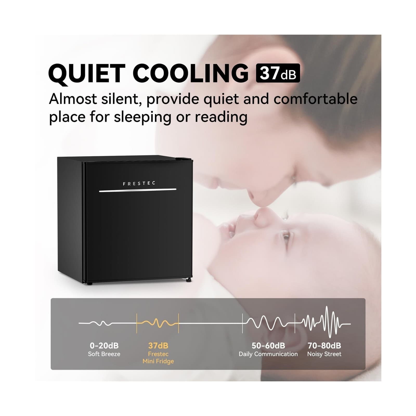 Frestec 1.7 Cu.Ft Mini Fridge with Freezer,Mini Fridge for Bedroom,Small Refr... 6