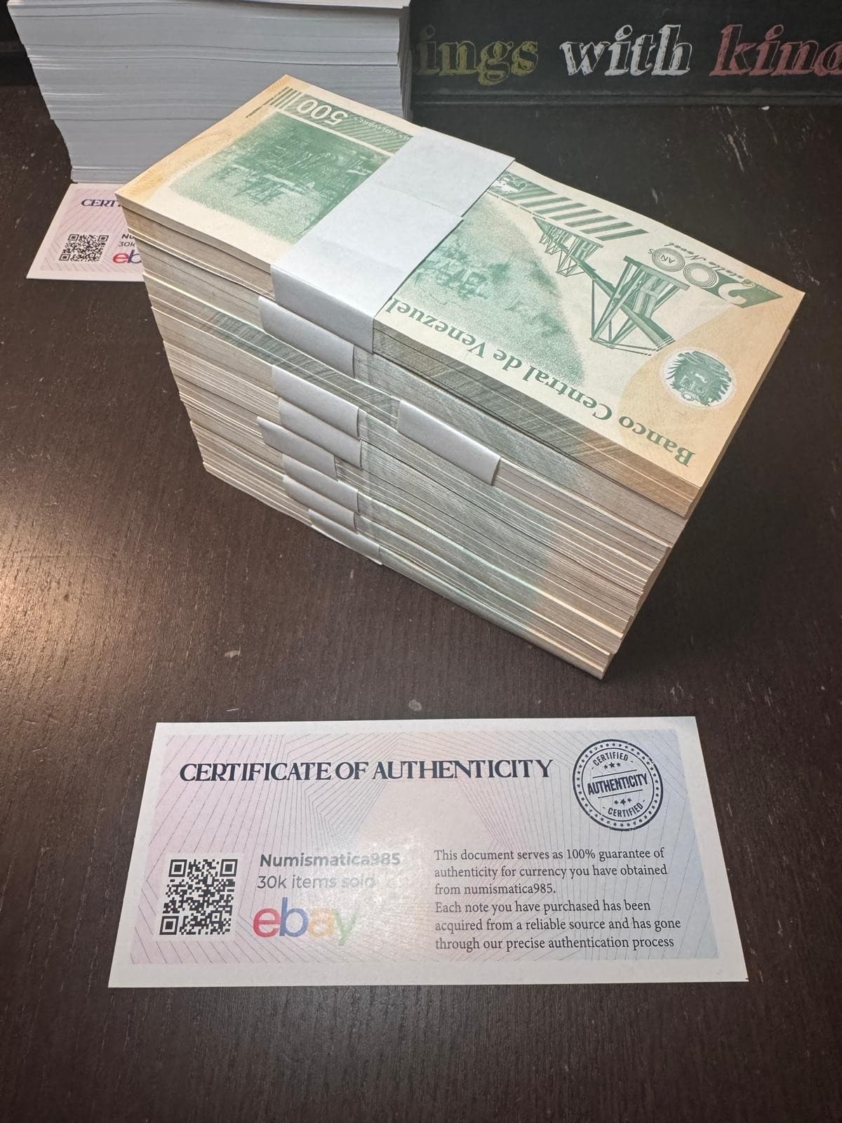 x8 VENEZUELA 500 DIGITALES 2023 UNC NEW 500 Million Bolívares – COA Included 6