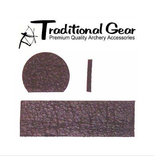 BROWN Traditional Archery 2 PC Adhesive LEATHER BOW ARROW REST KIT Recurve  2