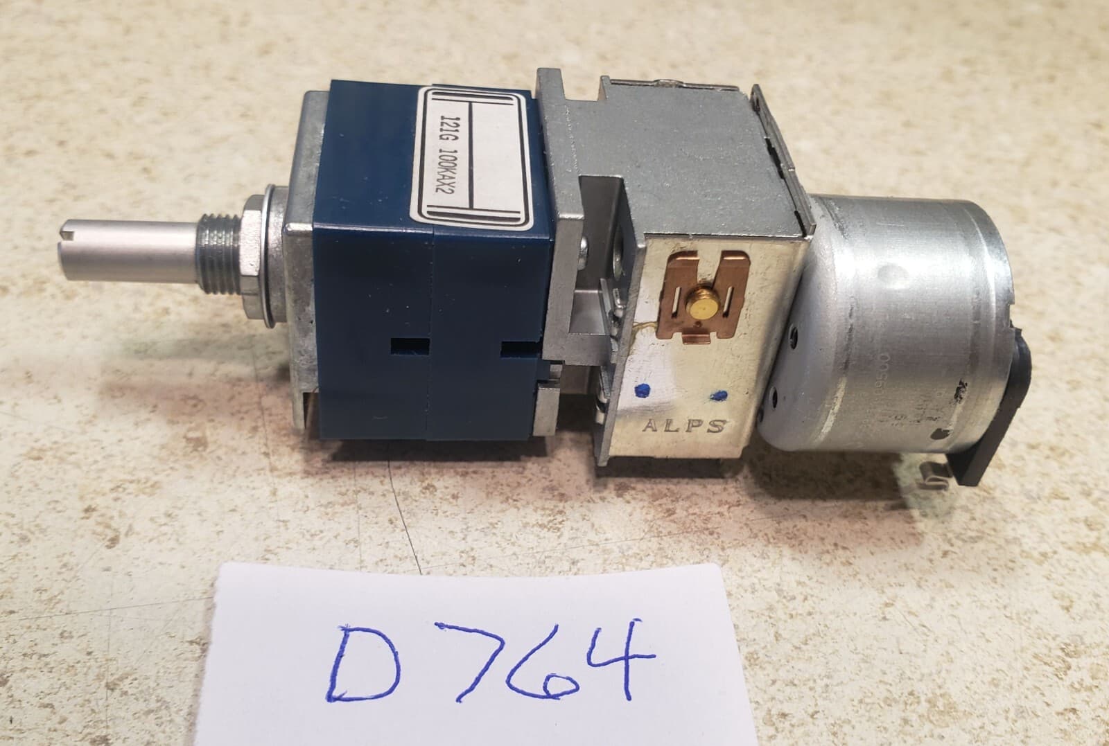 NEW! Alps RK27112MC-100K Dual Audio Taper Manual/Motor Potentiometer! 2