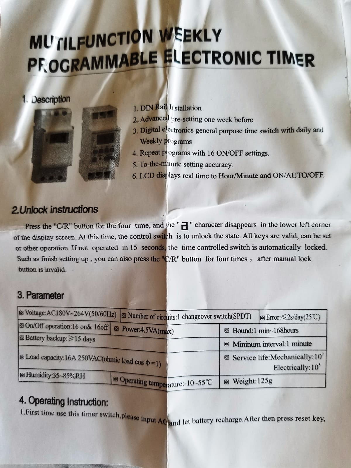 DC12V 16A Digital LCD DIN Programmable Weekly Rail Timer Time Relay Switch  5