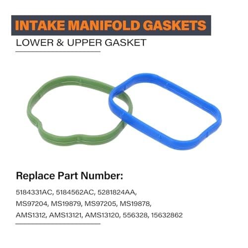 Intake Manifold Plenum Gasket Set, Compatible with Dodge Avenger Journey  6