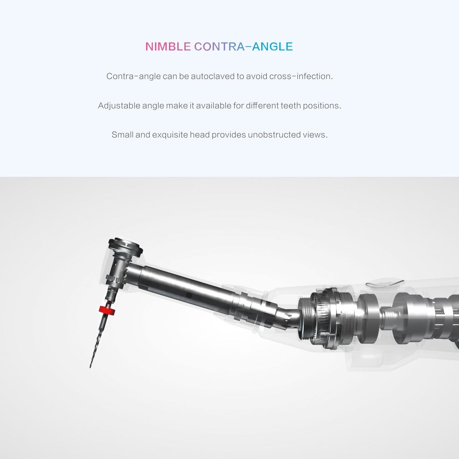 Woodpecker Dental Endo Motor Root Canal Contra Angle Handpiece, Reciprocating 5