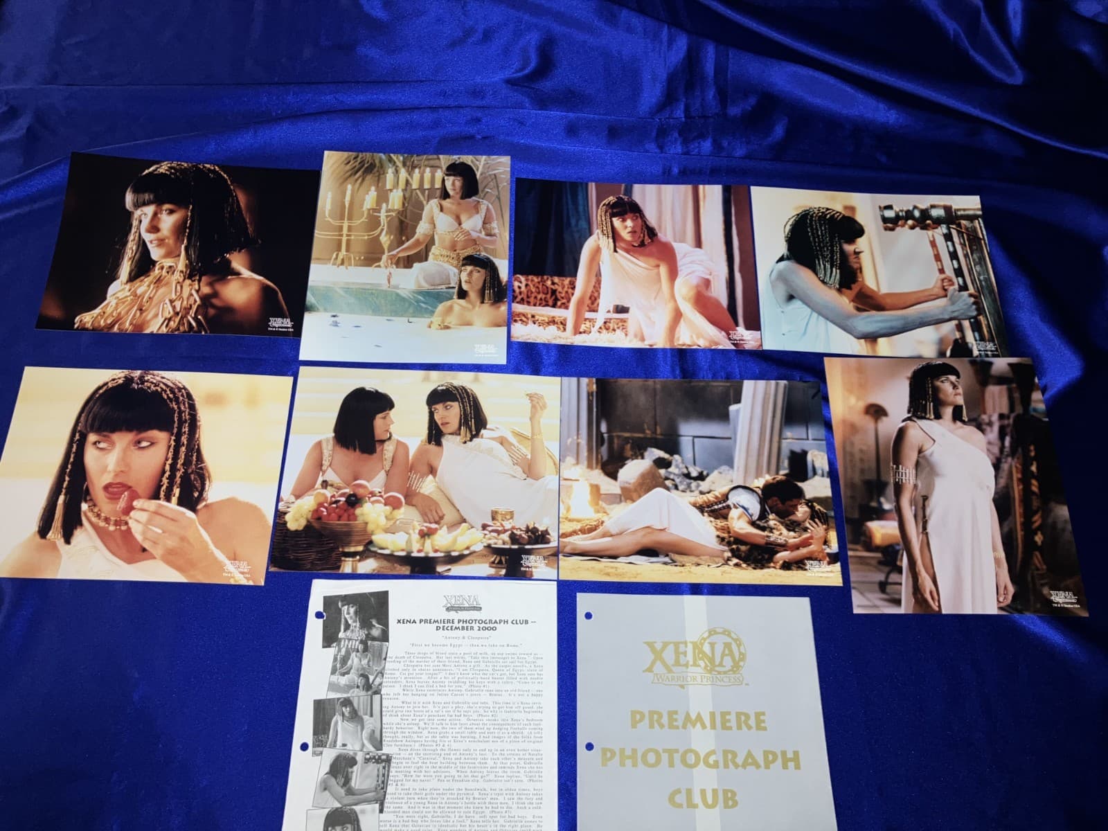 RARE Xena Premiere Photo Club December 2000 "Antony & Cleopatra" Picture Set 2