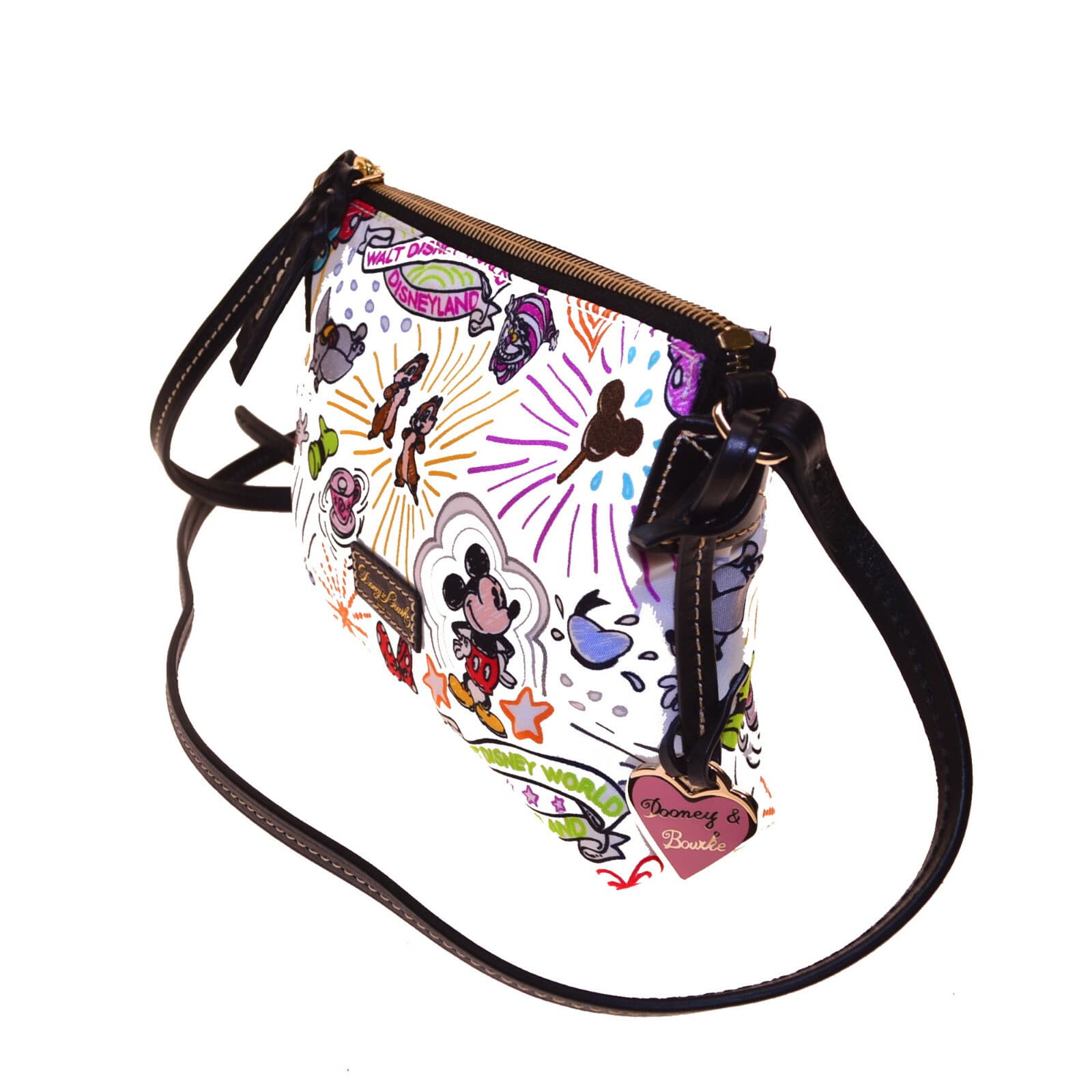 Disney Dooney & Bourke Nylon Sketch Pouchette Crossbody SUPER Cute Tinker Bell 3