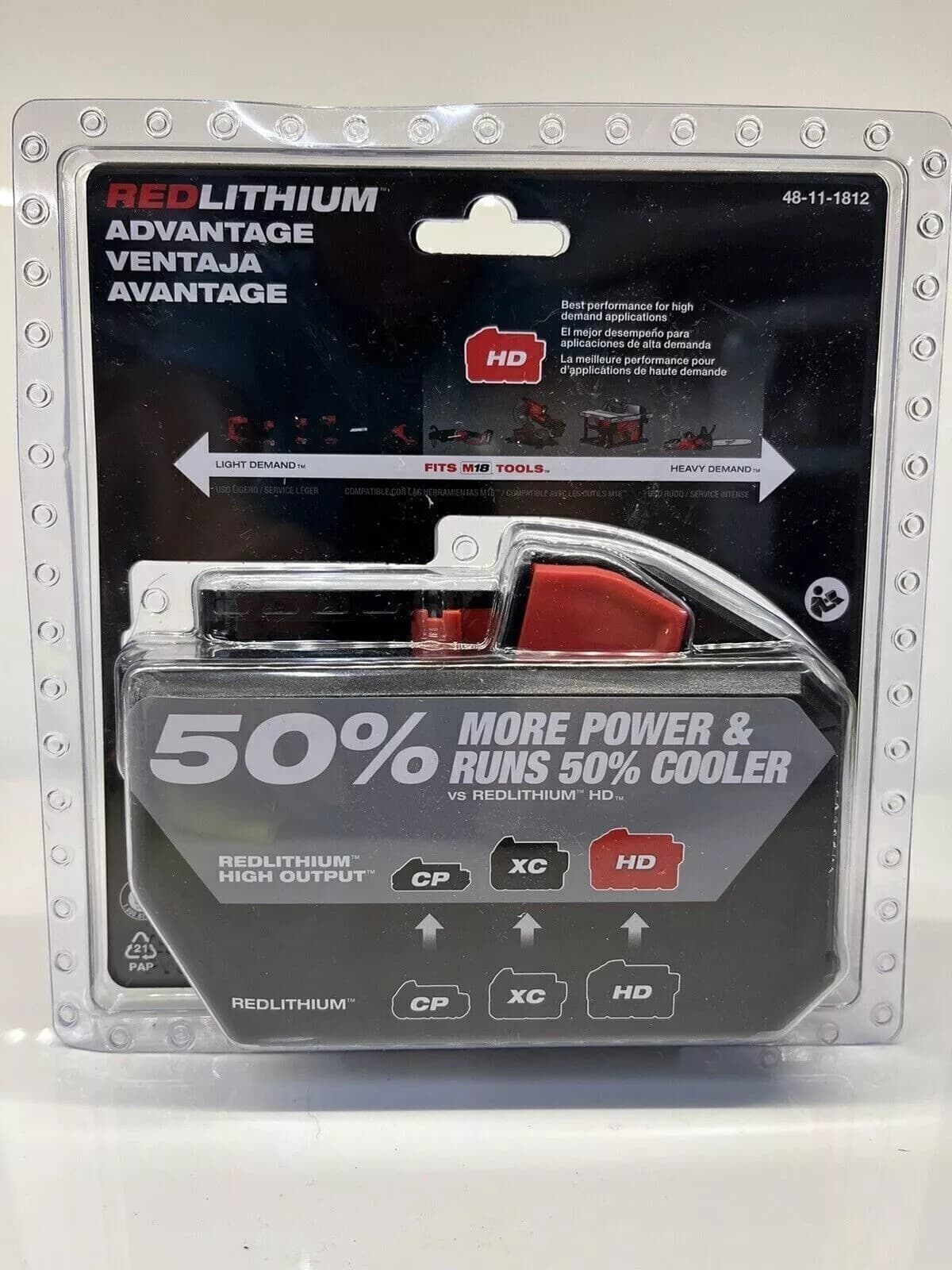 48-11-1812 M18 REDLITHIUM HIGH OUTPUT HD 12.0 Battery-HOT Milwau 3