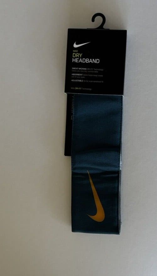 Rare Nike Head Tie Headband Nightshade / Canyon Gold Dri-FIT  Tennis Basketball 5