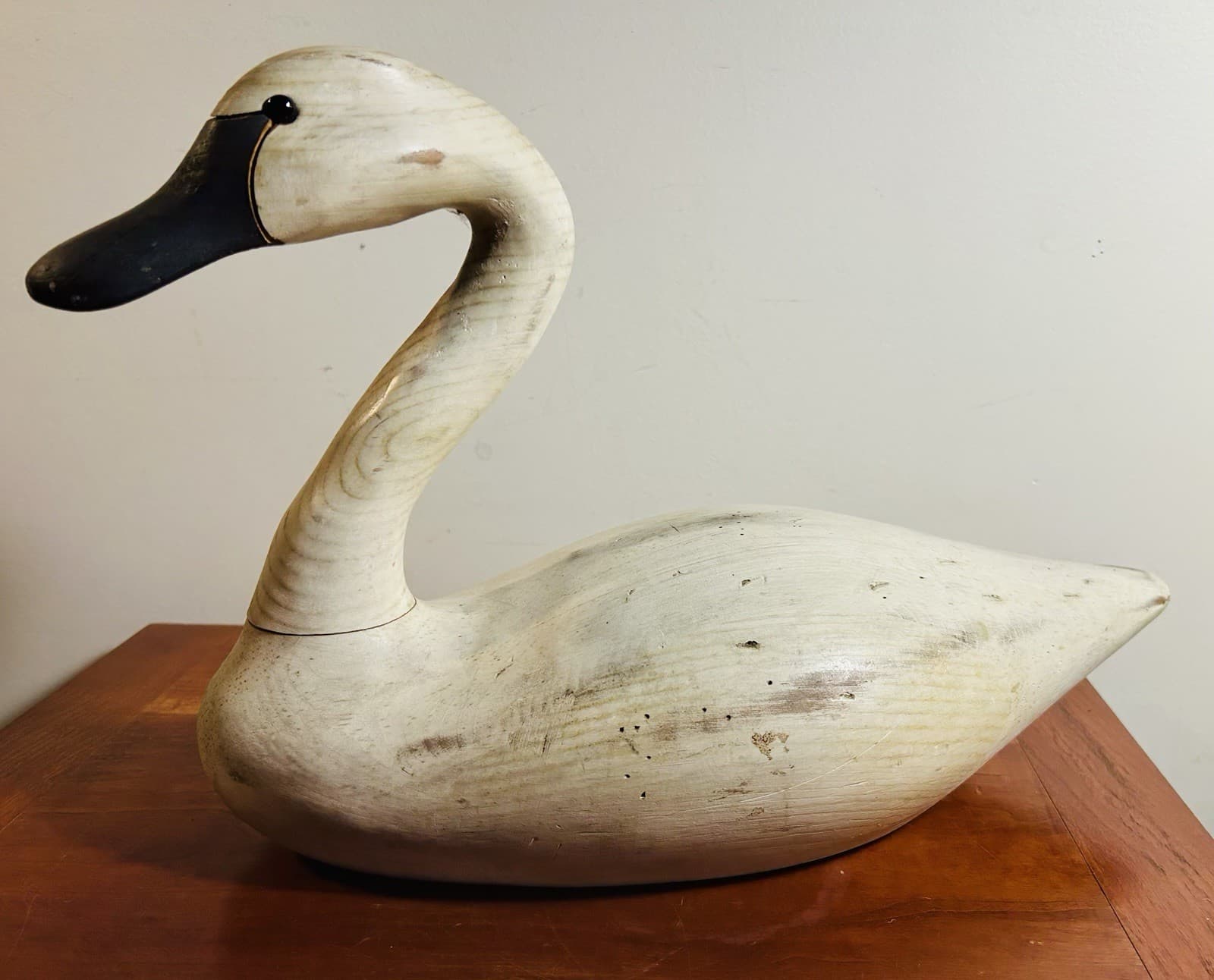 Carved Wood Swan Decoy French Broad River Decoy Company 3