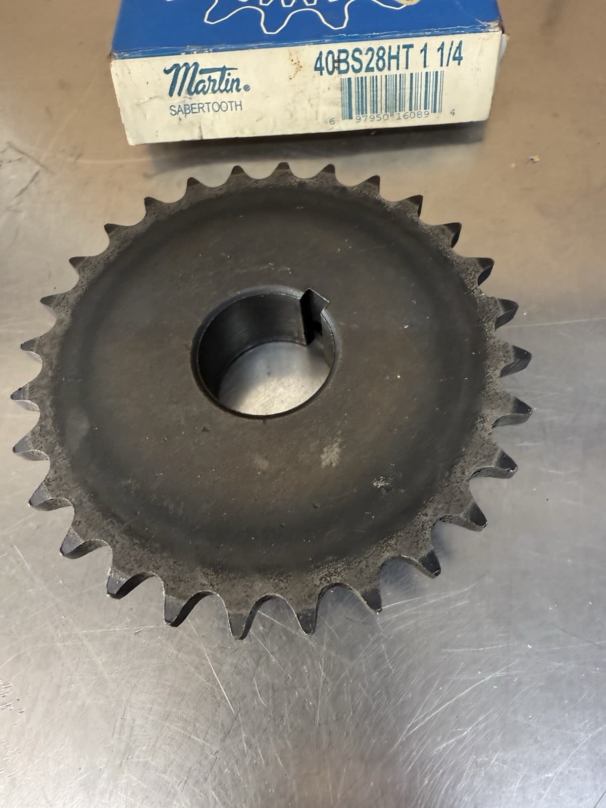Martin 40BS28HT Roller Chain Sprocket 28 Tooth Saber Heat Treated 1.25” Bore 4