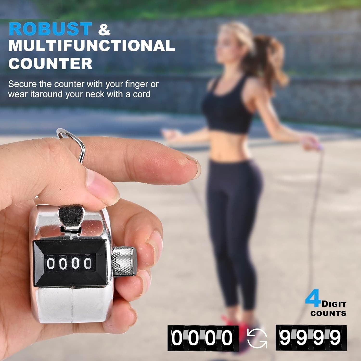 Metal Tally Counter Clicker Handheld Pitch Counter, Manual 1PC  5