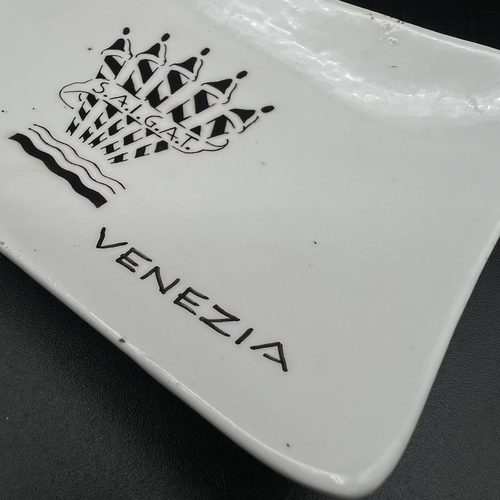 Vintage Venice Hotel Bauer Grunwald Ashtray Trinket Soap Dish Venezia Italy 3