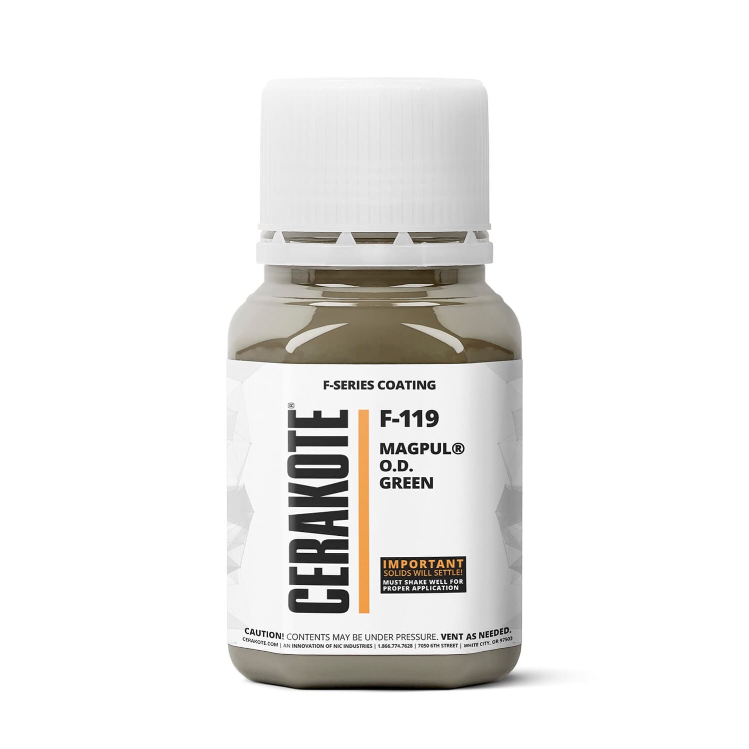 CERAKOTE F-SERIES MP O.D. GREEN (4 oz) F-119T – Fast Curing, (Part B) Included