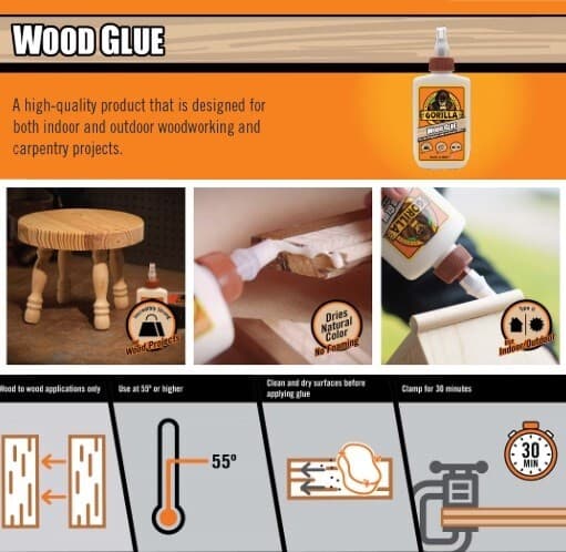 Gorilla 4 fl. oz. Wood Glue/Epoxy, Free Shipping, New 3