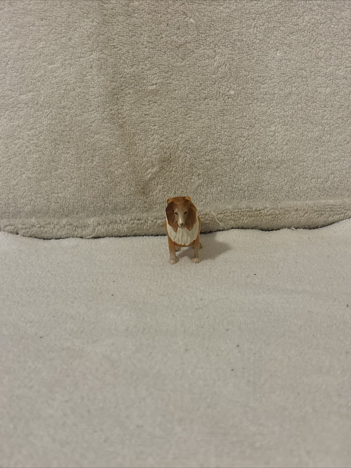 Vintage 1970's Fisher Price Collie Dog Figure Dollhouse Hong Kong FREE SHIP