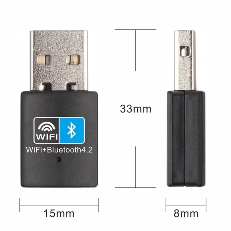 WiFi Bluetooth Wireless Adapter USB Adapter 2.4G Bluetooth V4.2 Dongle Network 