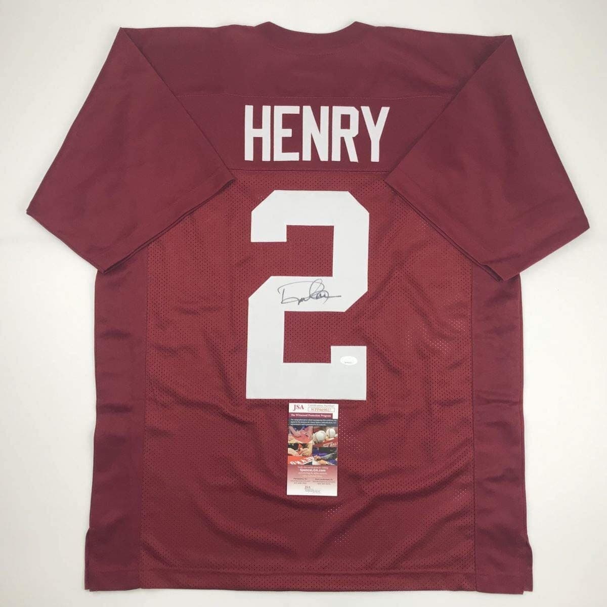 Autographed/Signed Derrick Henry Alabama Red College Jersey JSA COA