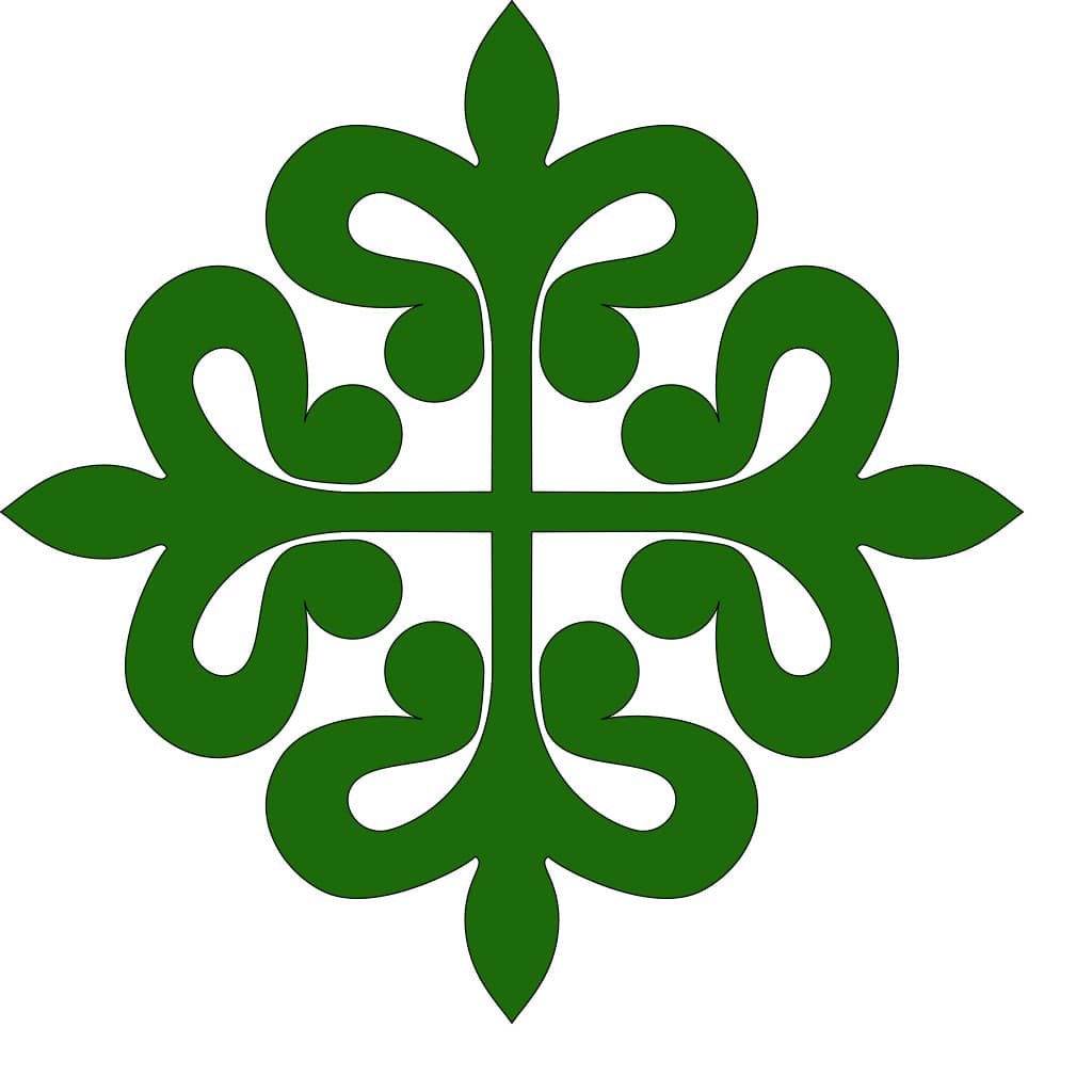 Patch with the symbols of the Order of Alcántara. Spain. 1156. 2