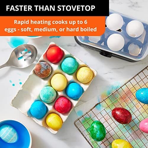 KRUPS: Simply Electric Plastic and Stainless Steel Egg Cooker  Assorted Sizes  6