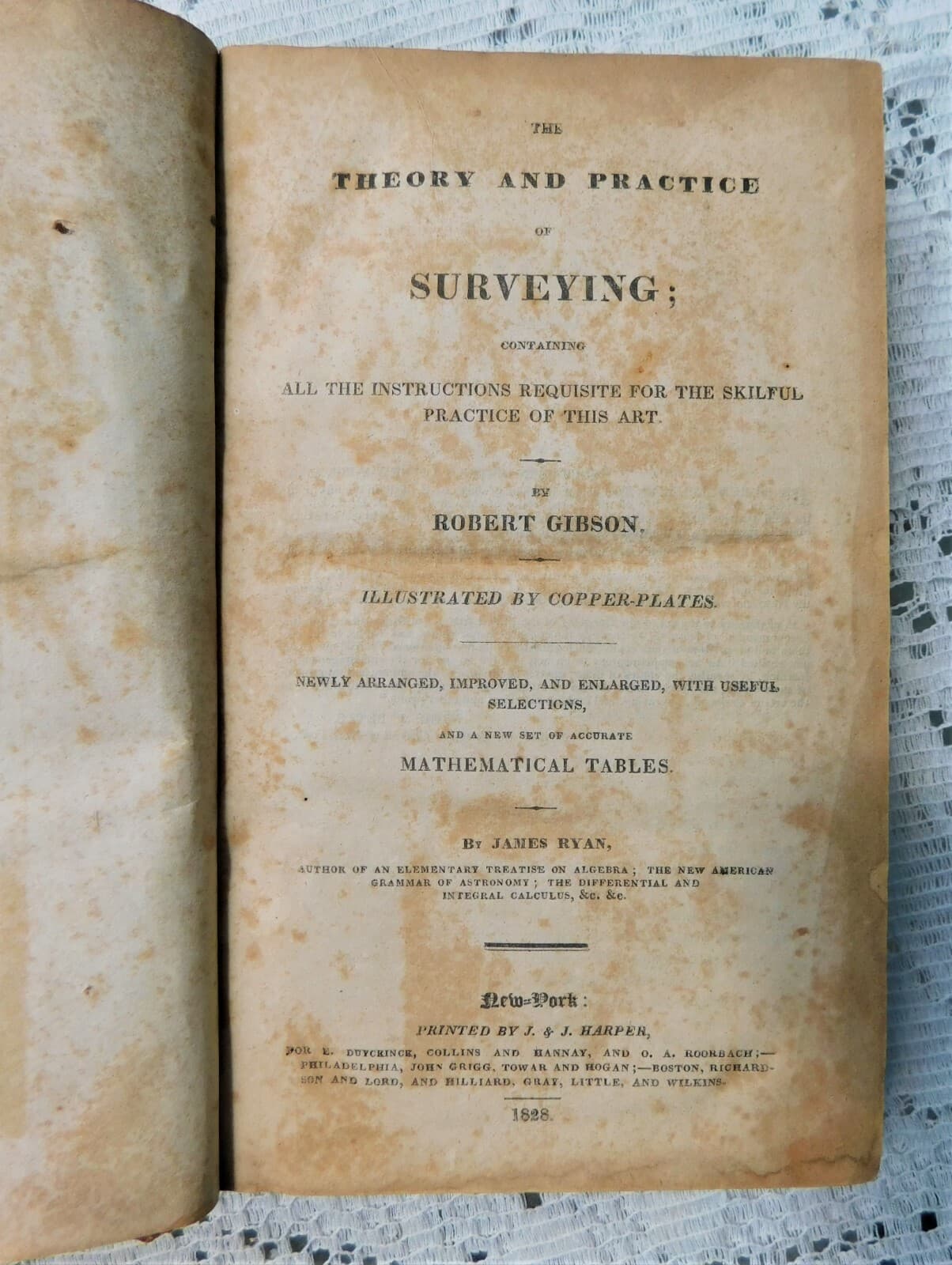 PUBLISHED 1828 THEORY AND PRACTICE OF SURVEYING ILLUST W COPPER PLATES & FOLDOUT 4