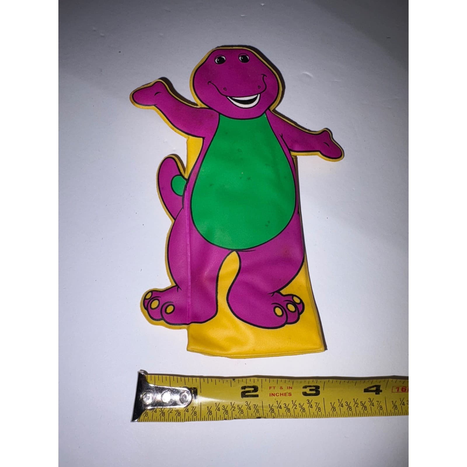 Vintage 1997 Barney Loves You Car Seat Belt Cover Plush Toy Accessory 4