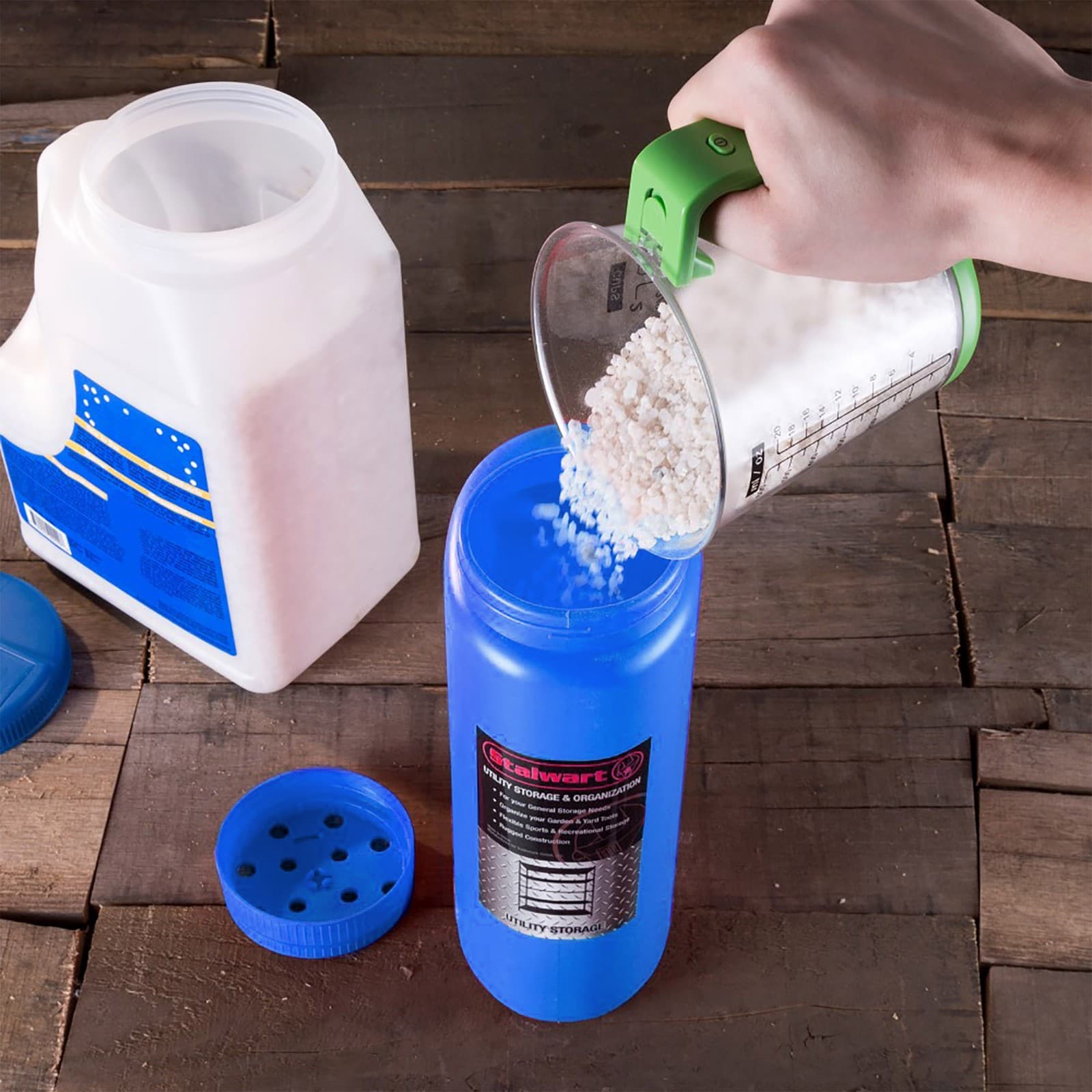 2 Liter Dispenser for Salt Grass Seed Weed and Feed or Any Small Pellets 5