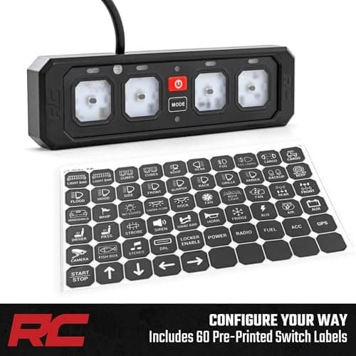  4-Gang RGB Backlit Switch Panel & Relay System - Universal Light & Off-Road  5